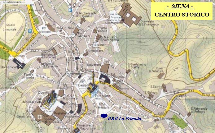 mappa centro di siena